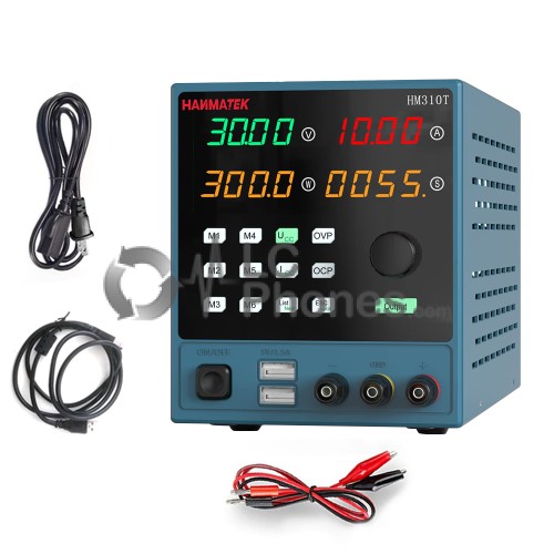 Hanmatek - HM310T Adjustable Laboratory Power Supply DC 30 V / 10 A with 4-Digit LED Display, Stabilised Switching Power Supply, Current Meter, Overload and Short Circuit Resistant