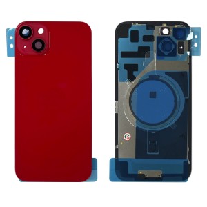 iPhone 14 Plus - Battery Cover with Camera Lens & Plate Red