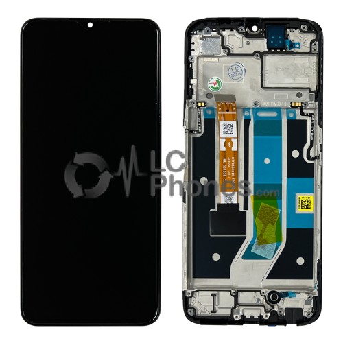 OPPO A78 5G CPH2483 - Full Front LCD Digitizer with Frame Black < Service Pack >