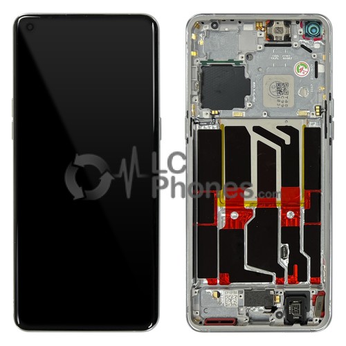 OPPO Find X5 Pro CPH2305 - Full Front LCD Digitizer with Frame Ceramic White < Service Pack >