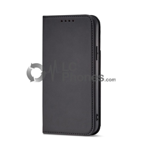 Samsung Galaxy A23 5G A236 - Magnet Card Elegant Flip Cover Case Black