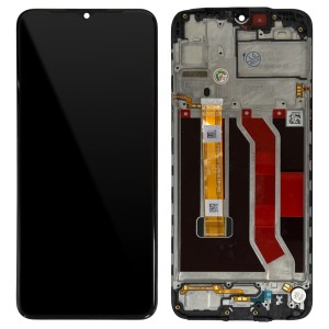 Realme C3 RMX2027 - Full Front LCD Digitizer with Frame Black 