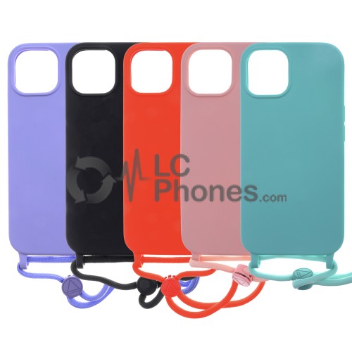 iPhone 15 Pro Max - Silicone Case with Rope