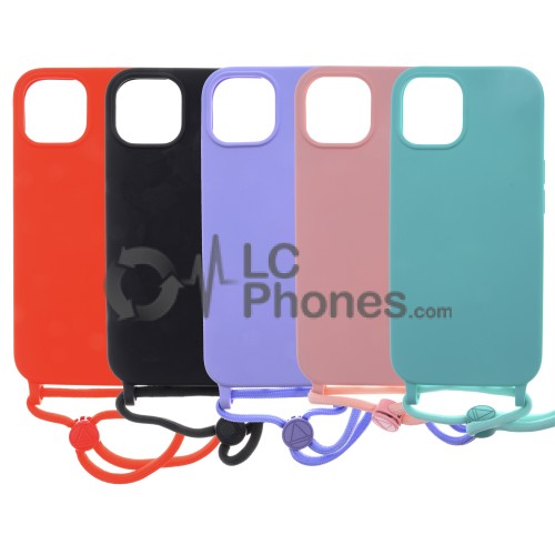 iPhone 15 Plus - Silicone Case with Rope