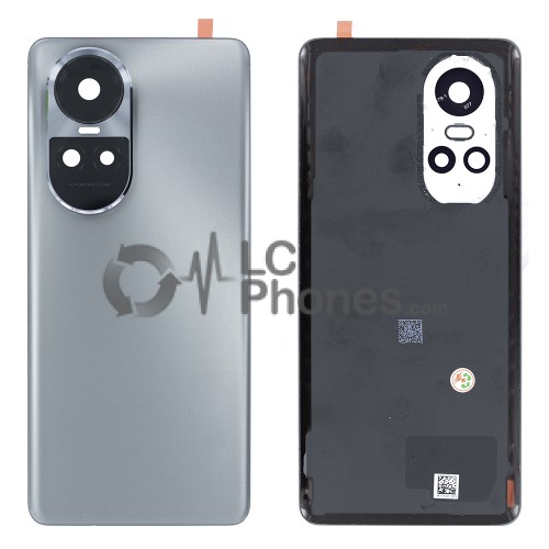 Oppo Reno10 CPH2531 - Battery Cover with Camera Lens and Adhesive Silvery Grey