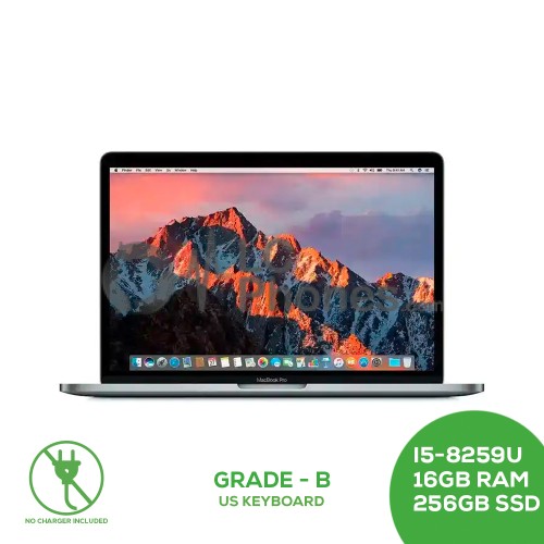 Macbook Pro 13 Touch Bar A1989 - Core i5-8259U CPU 2.30GHz 16GB 256GB SSD / Grade B