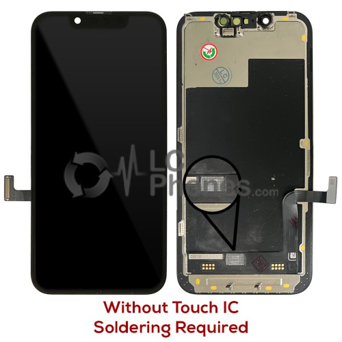 iPhone 13 Mini - Full Front OLED Display Digitizer without Touch IC (Original Remaded) Black