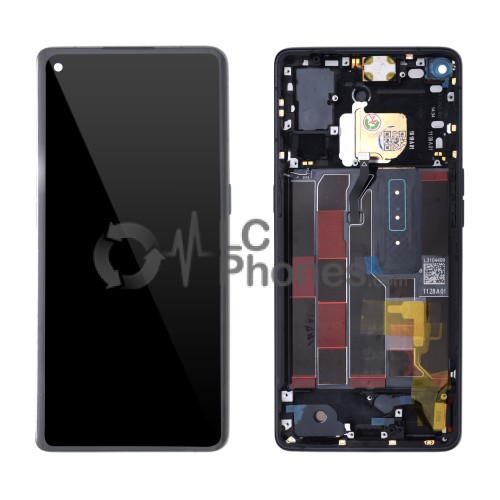 OPPO Reno 4 Pro 5G CPH2089 - Full Front LCD Digitizer with Frame Black < Service Pack >