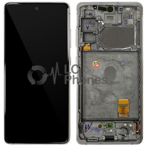 Samsung Galaxy S20 FE G780 - Full Front LCD Digitizer With Frame Cloud White ( Original Remaded )