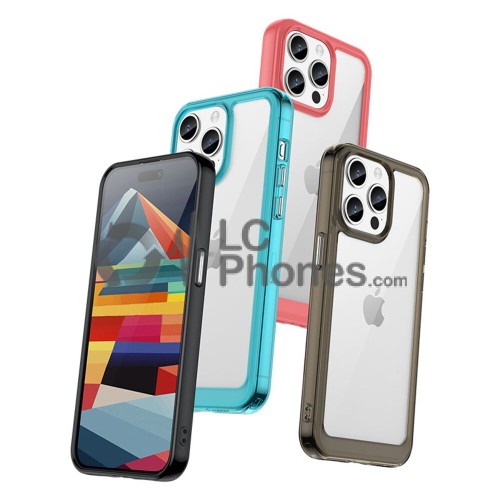 iPhone 15 Plus - Outer Space Reinforced Case with Flexible Frame Transparent