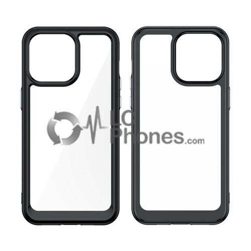 iPhone 15 Plus - Outer Space Reinforced Case with Flexible Frame Transparent