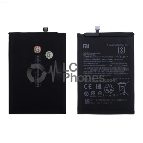 Xiaomi Redmi 9 / Redmi Note 9 / Redmi 10X - Battery BN54 5020mAh 19.4Wh < Service Pack >