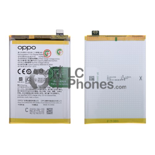 OPPO Reno4 Lite CPH2125 / Reno4 Z 5G CPH2065 / A93 CPH2121 / A92s PDKM00 / F17 Pro CPH2119 - Battery BLP779 4000mAh 15.40Wh < Service Pack >