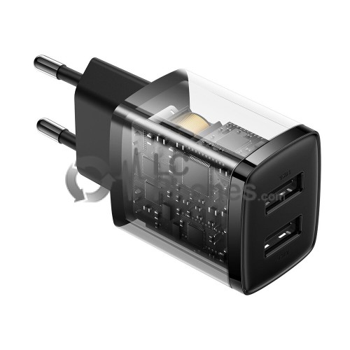 Baseus - Wall Charger 2x USB 2.1A 10.5W Black (CCXJ010201)