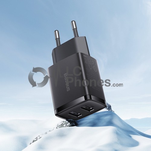 Baseus - Wall Charger 2x USB 2.1A 10.5W Black (CCXJ010201)