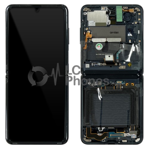 Samsung Galaxy Z Flip F700 - Full Front LCD/AMOLED Digitizer with Frame Black < Service Pack >