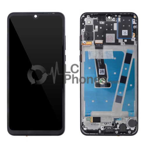 Huawei P30 Lite - Full Front LCD Digitizer with Frame Midnight Black (Version 24MP) (Original Remaded)