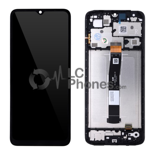 Xiaomi Redmi 12C 22120RN86G - Full Front LCD Digitizer with Frame Black < Service Pack >