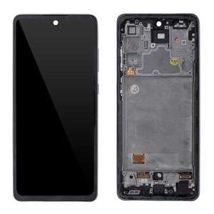 Samsung Galaxy A72 A725 - Full Front LCD Digitizer With Frame Awesome Black 
