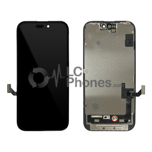 iPhone 15 - Full Front OLED Digitizer Black (Original Remaded)