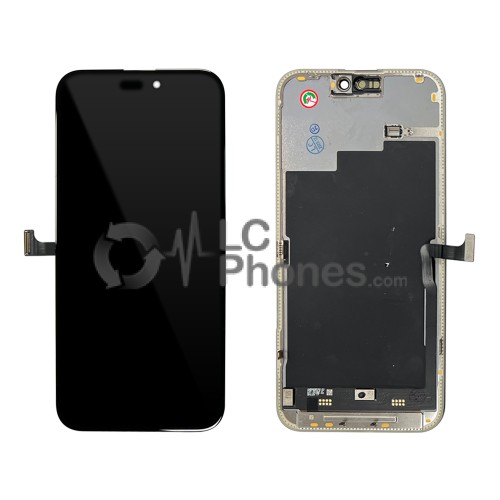 iPhone 15 Pro Max - Full Front OLED Digitizer Titanium Black (Original Remaded)