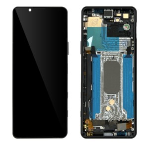 Sony Xperia 5 II SO-52A, XQ-AS52, XQ-AS62, XQ-AS72, A002SO, SOG02 - Full Front LCD Digitizer with Frame Black 