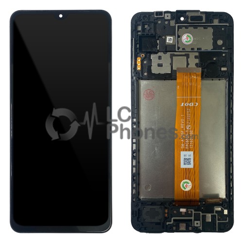 Samsung Galaxy A12 A125 - Full Front LCD Digitizer with Frame Black (Original Remaded) (CDOT Flex)