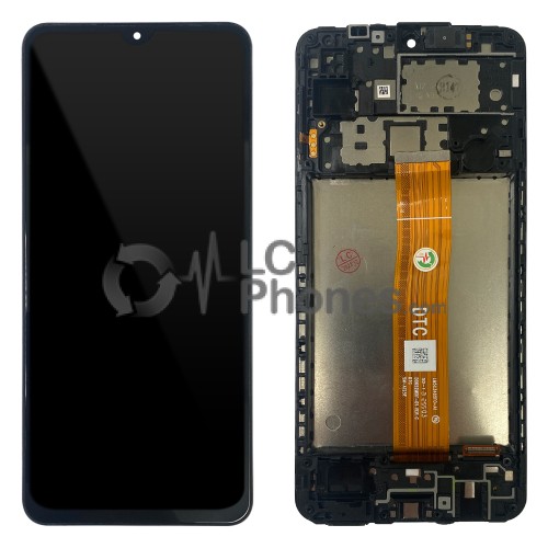 Samsung Galaxy A12S / A127 / A12 Nacho - Full Front LCD Digitizer with Frame Black (Original Remaded) (DTC Flex)