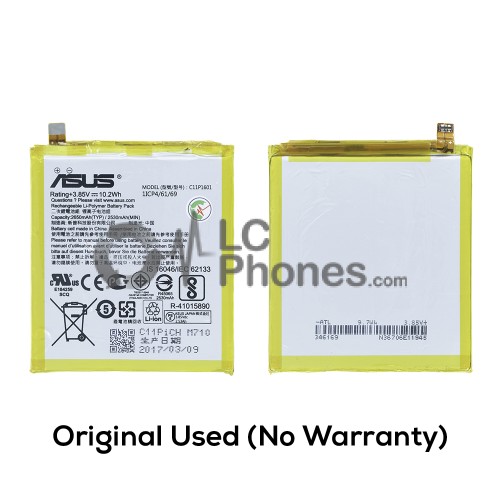 Asus ZenFone 3 ZE520KL / Zenfone Live ZB501KL - Original Used Battery C11P1601 2650mAh 10.2WH (No Warranty)