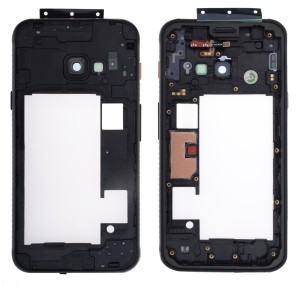 Samsung Galaxy Xcover 4s G398F - Middle Frame Black with Earspeaker / Audio Jack / Side Keys and Camera Lens 