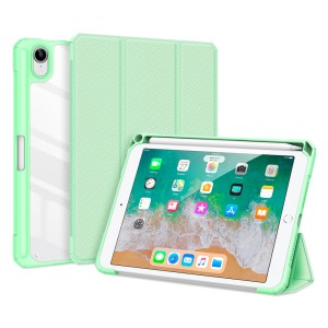 iPad Mini 6 (2021) A2567 A2568 - Dux Ducis Toby Armored Tough Smart Cover with a Holder for Apple Pencil Green