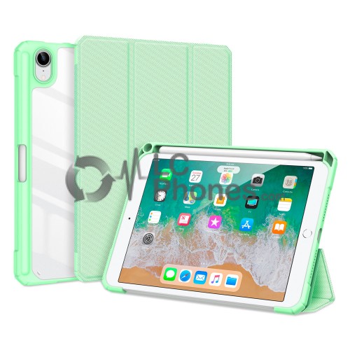 iPad Mini 6 (2021) A2567 A2568 - Dux Ducis Toby Armored Tough Smart Cover with a Holder for Apple Pencil Green