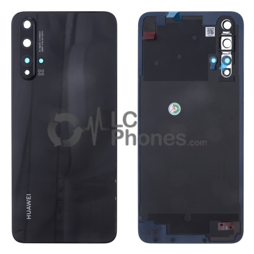 Huawei Nova 5T - Battery Cover with Adhesive & Camera Lens Black < Service Pack >