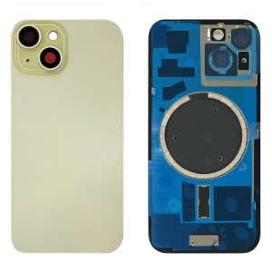 iPhone 15 - Battery Cover with Camera Lens & Plate Yellow