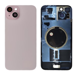 iPhone 15 Plus - Battery Cover with Camera Lens & Plate Rose