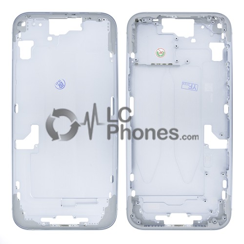 iPhone 15 Plus - Middle Housing Frame with Buttons Blue