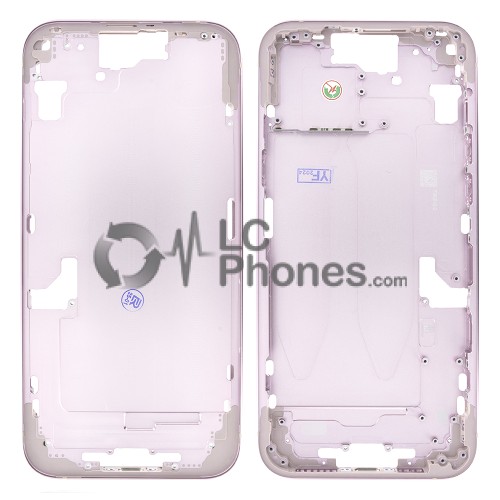 iPhone 15 Plus - Middle Housing Frame with Buttons Pink