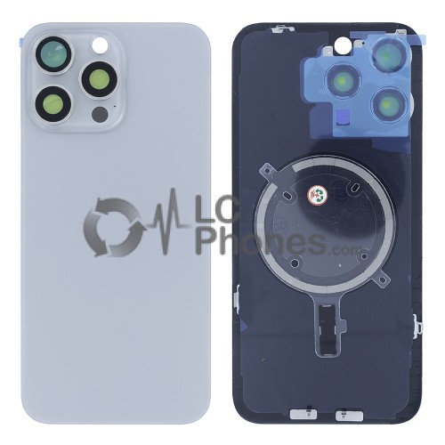 iPhone 15 Pro Max - Battery Cover with Camera Lens & Plate Natural Titanium