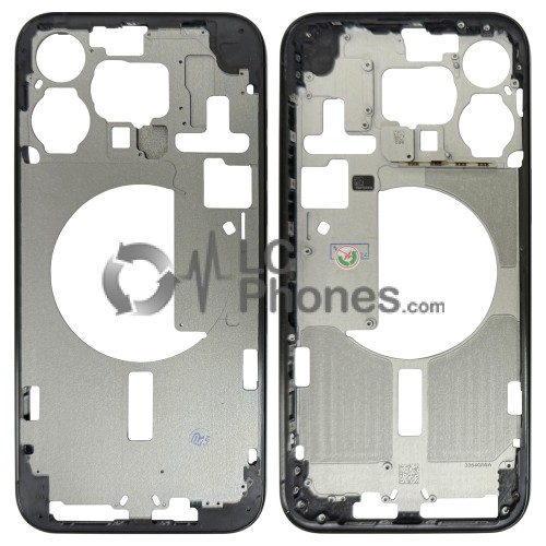 iPhone 15 Pro Max - Middle Housing Frame with Buttons Black Titanium