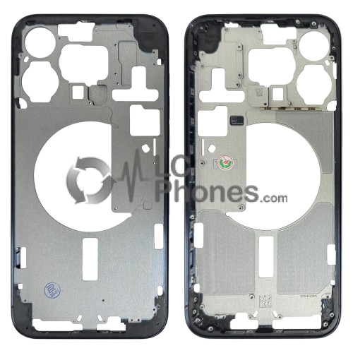 iPhone 15 Pro Max - Middle Housing Frame with Buttons Blue Titanium