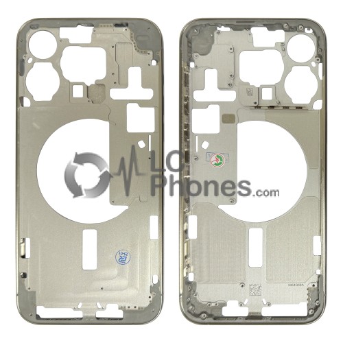 iPhone 15 Pro Max - Middle Housing Frame with Buttons Natural Titanium