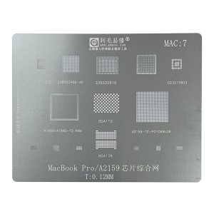 Amaoe - IC Repair BGA Rework Reballing Stencil Template for Macbook Pro A2159 Mac7