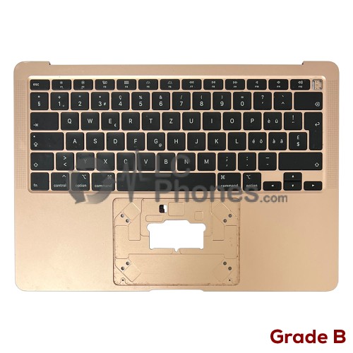 Macbook Air 13 inch A2179 -  Top Cover with German Swiss Keyboard CH Layout Rose Gold (Original Used) Grade B