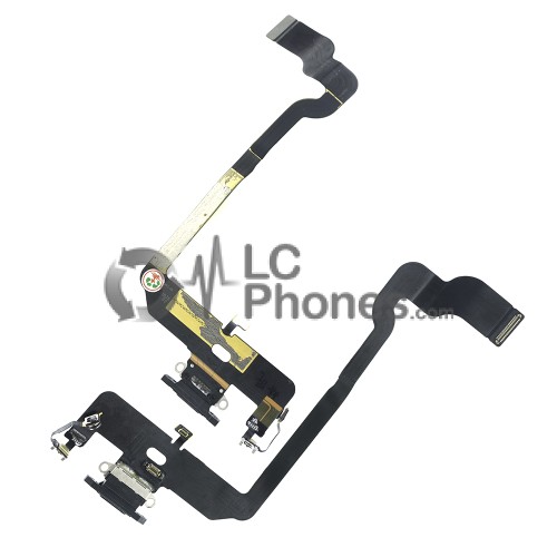 iPhone XS - Dock Charging Connector Flex Black (Original) Take Out