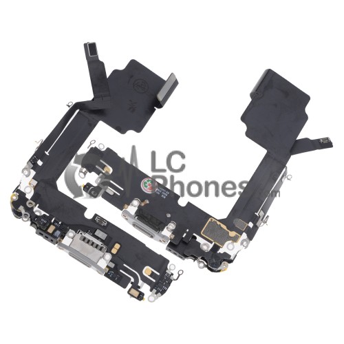 iPhone 15 Pro - Dock Charging Connector Flex Titanium White (Original) Take Out