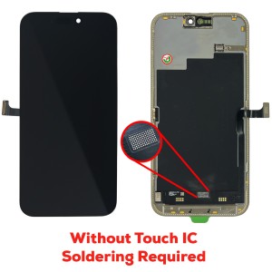 iPhone 15 Pro Max - Full Front OLED Digitizer without Touch IC Titanium Black 