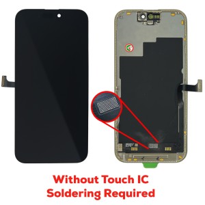 iPhone 15 Pro - Full Front OLED Digitizer without Touch IC Black 