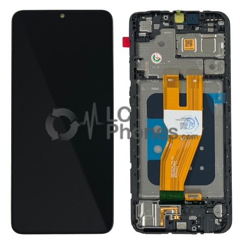 Samsung Galaxy A05 A055 - Full Front LCD Digitizer with Frame Black < Service Pack >