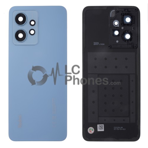 Xiaomi Redmi Note 12 4G 23021RAAEG, 23021RAA2Y, 23027RAD4I, 23028RA60L - Battery Cover with Adhesive & Camera Lens Ice Blue