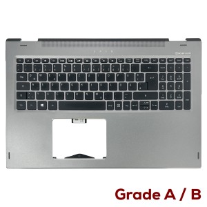 Acer Spin SP515-51 - Top Cover with Keyboard German DE Layout Grey  Grade A/B